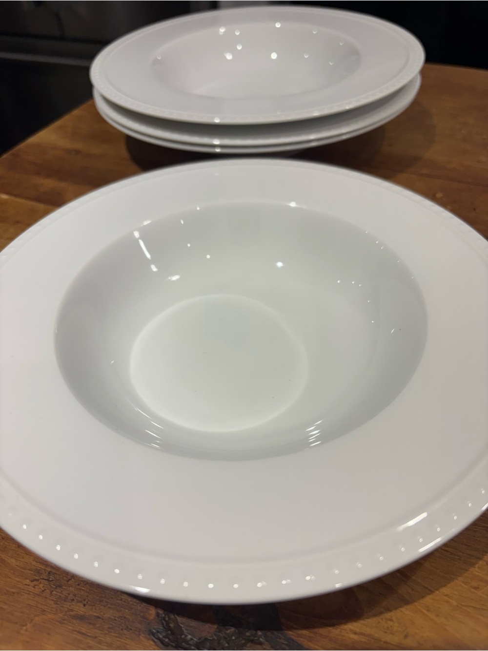 Staccato by Crate & Barrel Rim Soup Bowls Lg set - 4